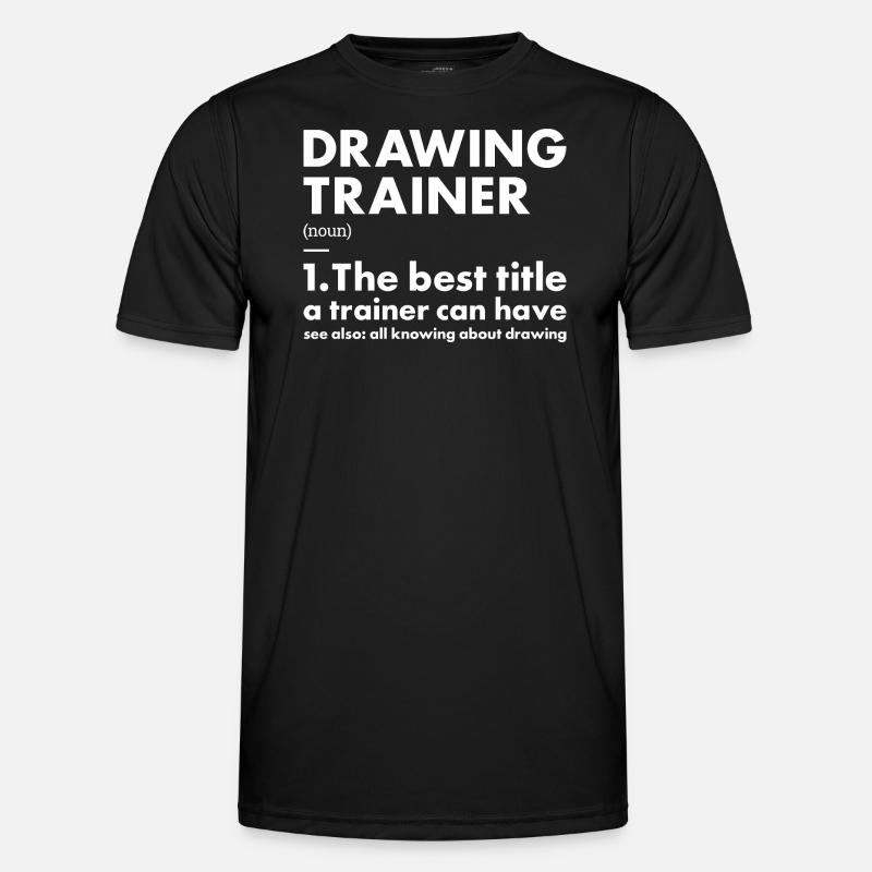 Drawer Trainer Definition Drawing - Men's Functional T-Shirt - black
