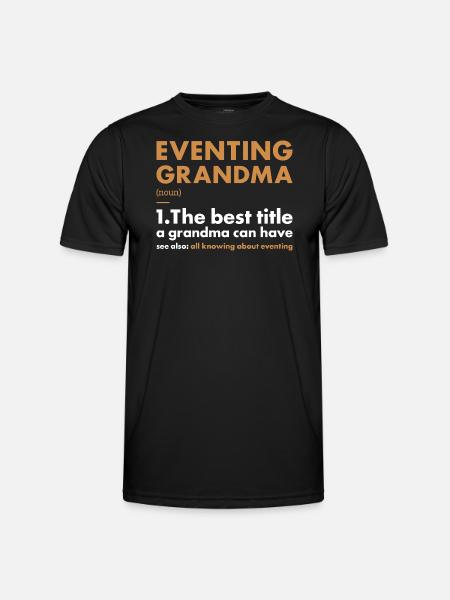 Rider Grandma Definition Eventing - Men's Functional T-Shirt - black