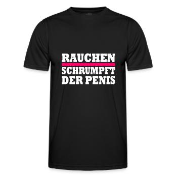 rauchen schrumpft der penis - Männer Funktions-T-Shirt - Schwarz - Vorne - AI Model Male 178 dark (178cm)