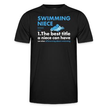Sport Nièce Natation - T-shirt sport Homme - noir - Devant - AI Model Male 178 dark (178cm)