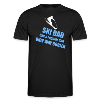 Ski Dad Skifahren Skisport Papa Vater Spruch - Männer Funktions-T-Shirt - Schwarz - Vorne - AI Model Male 178 dark (178cm)