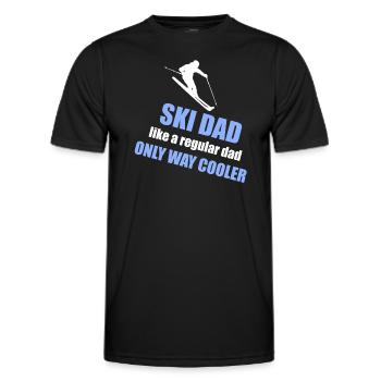 Ski Dad Skifahren Skisport Papa Vater Spruch - Männer Funktions-T-Shirt - Schwarz - Vorne - AI Model Male 178 dark (178cm)