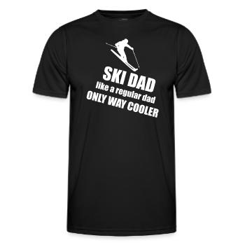 Ski Dad Skifahren Skisport Papa Vater Spruch - Männer Funktions-T-Shirt - Schwarz - Vorne - AI Model Male 178 dark (178cm)