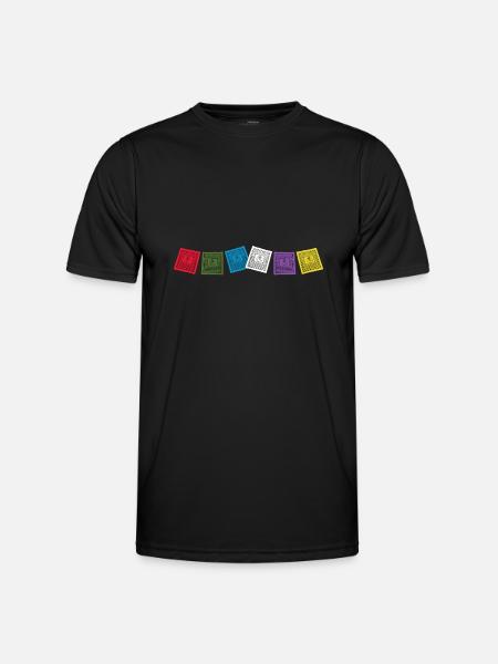 Sherpa flags - Men's Functional T-Shirt - black