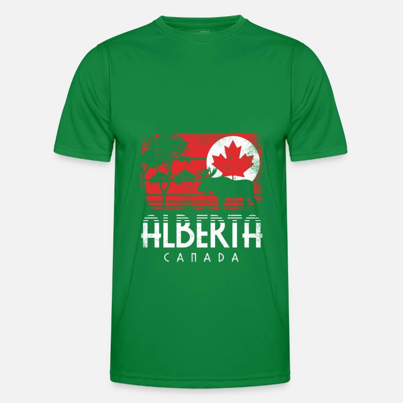 ALBERTA CANADA FLAG MAPLE LEAF CANADA GIFT Men's Functional T-Shirt