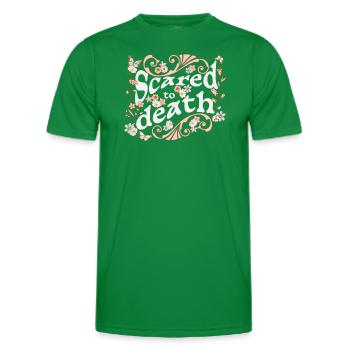 Scared to death for dark backgrounds - Men's Functional T-Shirt - kelly green - Front - AI Model Male 178 dark (178cm)