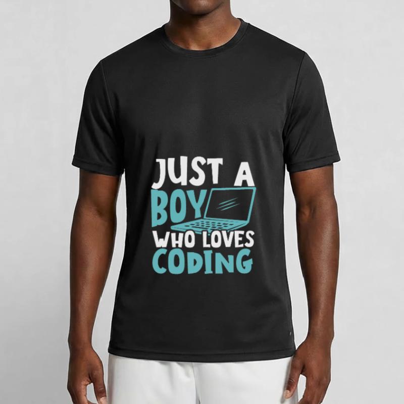 Nur ein Junge, der gerne programmiert Männer Funktions-T-Shirt