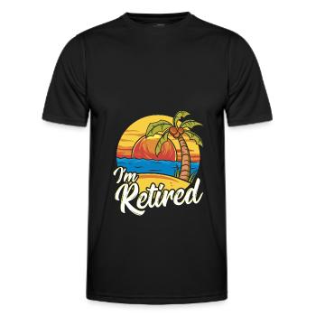 Ich bin Palm Tree im Ruhestand - Männer Funktions-T-Shirt - Schwarz - Vorne - AI Model Male 178 dark (178cm)