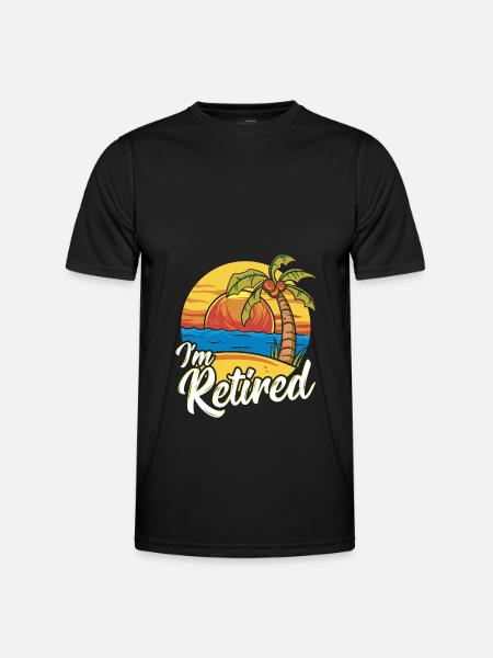 Ich bin Palm Tree im Ruhestand - Männer Funktions-T-Shirt - Schwarz