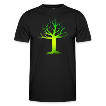 Poison green tree - Men's Functional T-Shirt - black - Front - AI Model Male 178 dark (178cm)