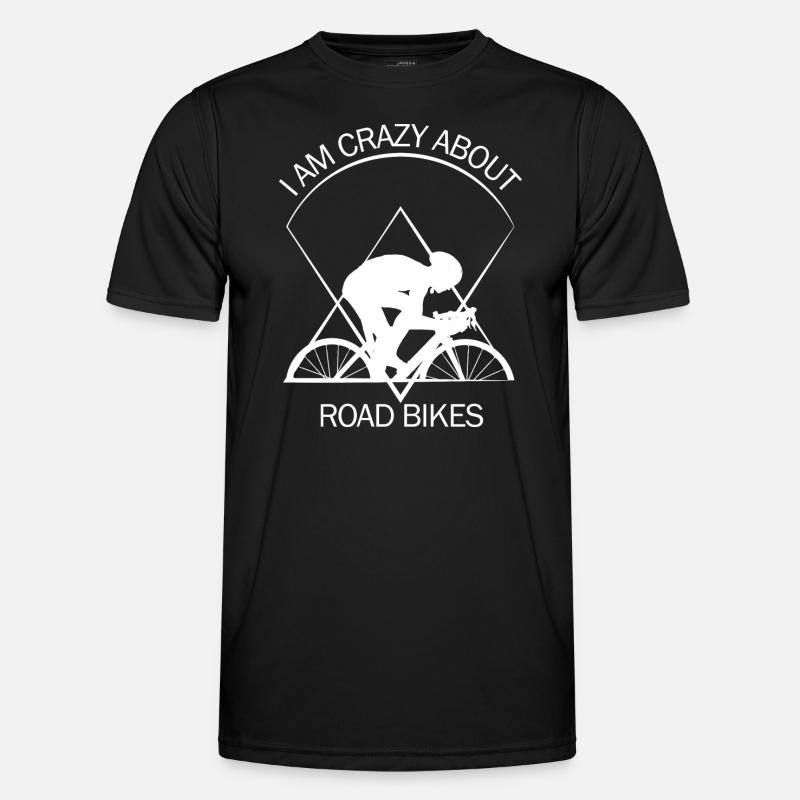 Rennrad - Männer Funktions-T-Shirt - Schwarz
