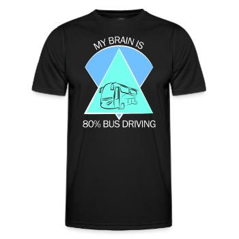 Bus Bus Driver School Bus Bus Bus Driver - Men's Functional T-Shirt - black - Front - AI Model Male 178 dark (178cm)