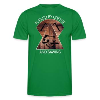 Carpenter, carpenter, carpenter, carpenter, craftsman, wood - Men's Functional T-Shirt - kelly green - Front - AI Model Male 178 dark (178cm)