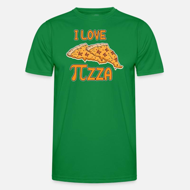 Math I Love Pizza Pi Männer Funktions-T-Shirt