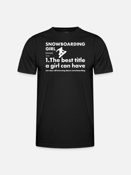 Sport Girl Snowboarding - Men's Functional T-Shirt - black
