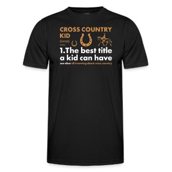 Rider Kid Definition Cross Country - Männer Funktions-T-Shirt - Schwarz - Vorne - AI Model Male 178 dark (178cm)