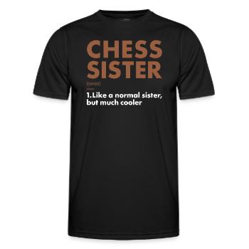 Chess Player Sister Definition Chess - Männer Funktions-T-Shirt - Schwarz - Vorne - AI Model Male 178 dark (178cm)