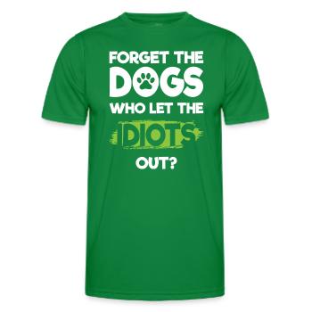 Idiot Work Evil Provocation - Men's Functional T-Shirt - kelly green - Front - AI Model Male 178 dark (178cm)