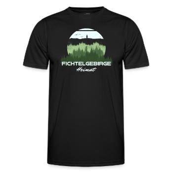 Wunderschönes grünes Fichtelgebirge - Männer Funktions-T-Shirt - Schwarz - Vorne - AI Model Male 178 dark (178cm)