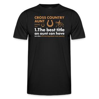 Rider Aunt Definition Cross Country - Männer Funktions-T-Shirt - Schwarz - Vorne - AI Model Male 178 dark (178cm)