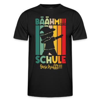 Schule Geschafft Schulabsolvent Schulabgänger 2024 - Männer Funktions-T-Shirt - Schwarz - Vorne - AI Model Male 178 dark (178cm)