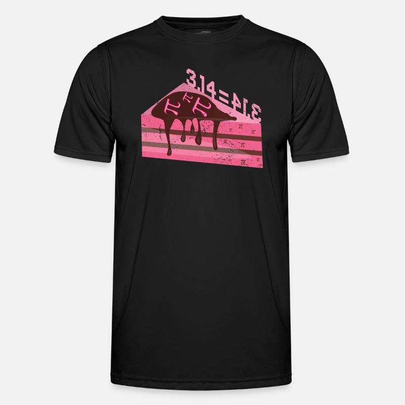 Math 3,14 = Pie Pi - Männer Funktions-T-Shirt - Schwarz