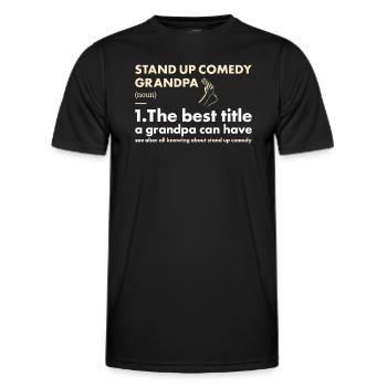 Comédien Grand-père Définition Comédie - T-shirt sport Homme - noir - Devant - AI Model Male 178 dark (178cm)