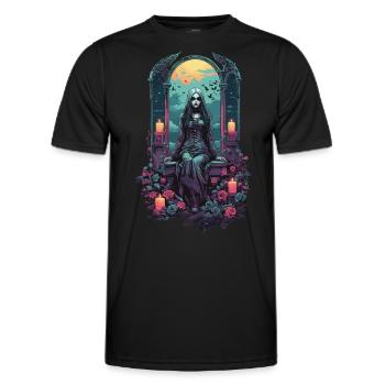 Occult Gothic Witch Magical Gloomy Halloween - Men's Functional T-Shirt - black - Front - AI Model Male 178 dark (178cm)