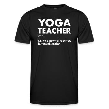 Yogi Teacher Definition Yoga - Männer Funktions-T-Shirt - Schwarz - Vorne - AI Model Male 178 dark (178cm)
