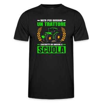 Agricoltura Nato Per Guidare Trattori Trattore - Männer Funktions-T-Shirt - Schwarz - Vorne - AI Model Male 178 dark (178cm)