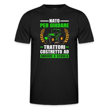 Agricoltura Nato Per Guidare Trattori Trattore - Männer Funktions-T-Shirt - Schwarz - Vorne - AI Model Male 178 dark (178cm)