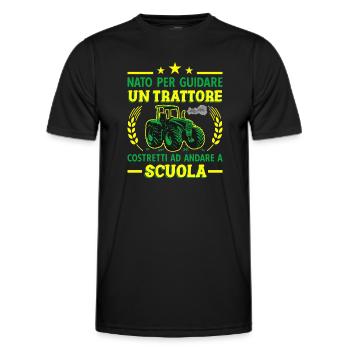 Agricoltura Nato Per Guidare Trattori Trattore - Männer Funktions-T-Shirt - Schwarz - Vorne - AI Model Male 178 dark (178cm)
