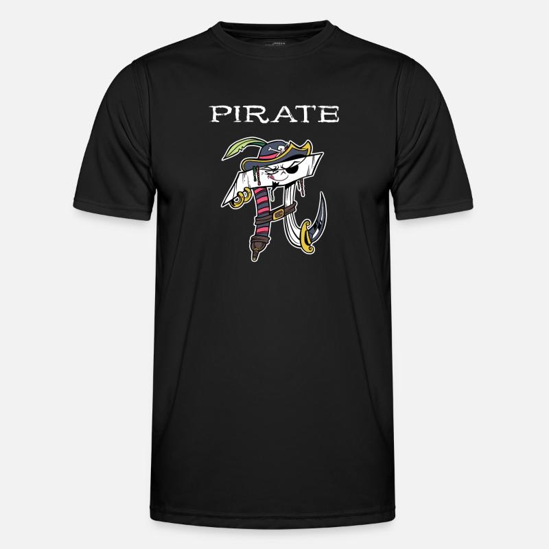 Math Pirate Pi - Men's Functional T-Shirt - black