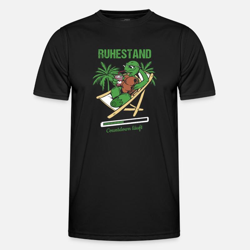 Pensionierung Ruhestand Countdown Läuft Rente Männer Funktions-T-Shirt