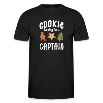 Cookie Baking Team Captain Cookie - Männer Funktions-T-Shirt - Schwarz - Vorne - AI Model Male 178 dark (178cm)