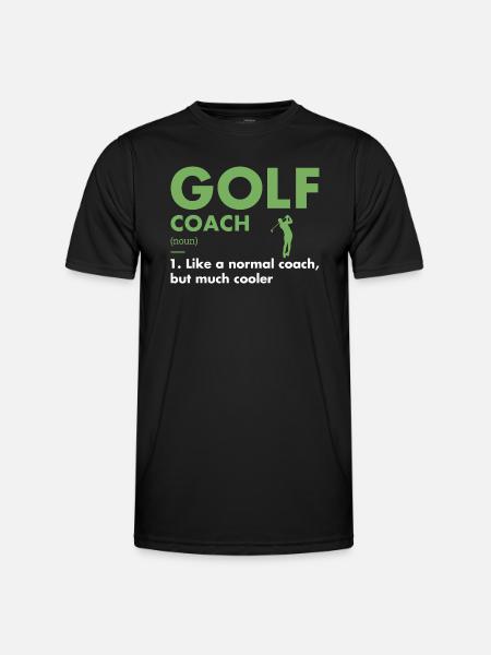 Sport Coach Definition Golf - Men's Functional T-Shirt - black
