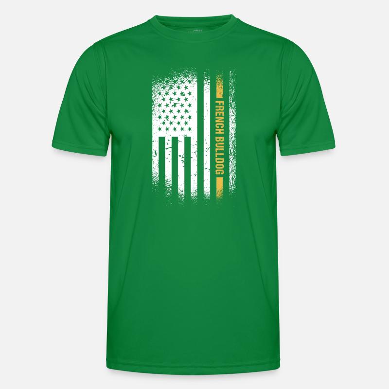 Drapeau du bouledogue français T-shirt sport Homme