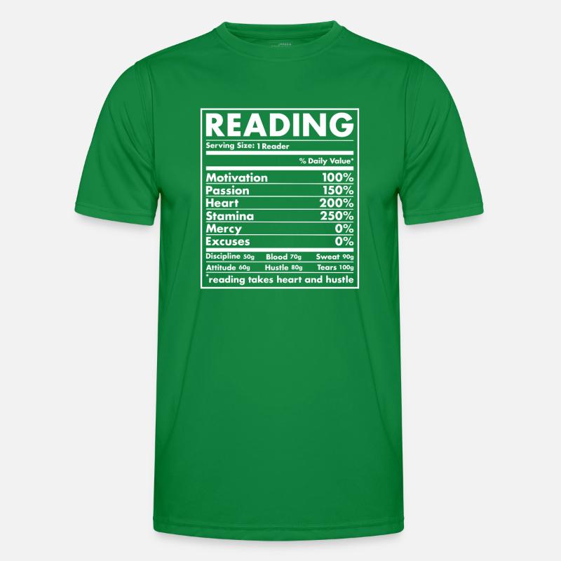 Reader Nutrition Reading Men's Functional T-Shirt