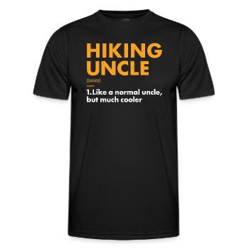 Hiker Uncle Definition Hiking - Männer Funktions-T-Shirt - Schwarz - Vorne - AI Model Male 178 dark (178cm)