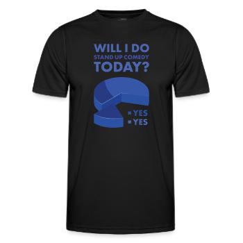 Comedian Will I Knit Today - Men's Functional T-Shirt - black - Front - AI Model Male 178 dark (178cm)