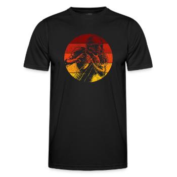 American Football Retro Vintage - Männer Funktions-T-Shirt - Schwarz - Vorne - AI Model Male 178 dark (178cm)