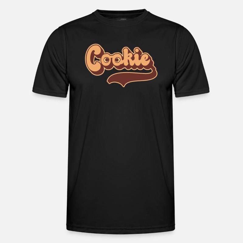 Baking Retro Cookie - Men's Functional T-Shirt - black