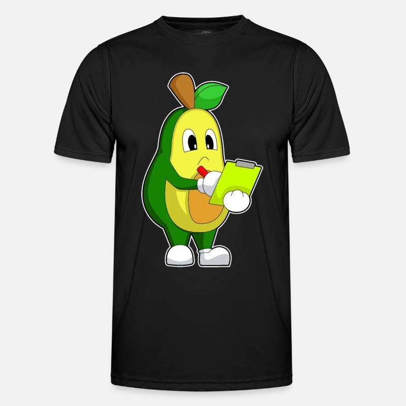 Avocado Secretary Sticky Notes - Men's Functional T-Shirt - black