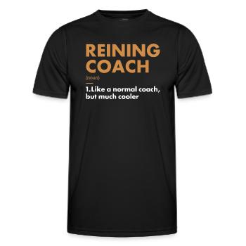 Pure Coach Definition Reining - Men's Functional T-Shirt - black - Front - AI Model Male 178 dark (178cm)