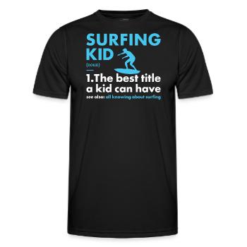 Sport Kid Surfing - Men's Functional T-Shirt - black - Front - AI Model Male 178 dark (178cm)