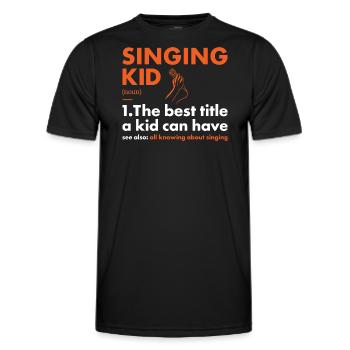 Singer Kid Definition Singing - Men's Functional T-Shirt - black - Front - AI Model Male 178 dark (178cm)