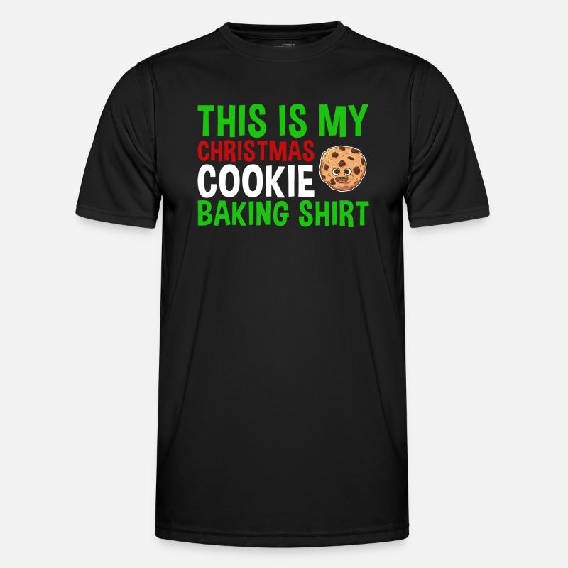 Baking Christmas Cookie Baking Cookies - Men's Functional T-Shirt - black