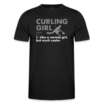 Sport Girl Definition Curling - Men's Functional T-Shirt - black - Front - AI Model Male 178 dark (178cm)