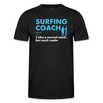 Sport Coach Surfing - Men's Functional T-Shirt - black - Front - AI Model Male 178 dark (178cm)