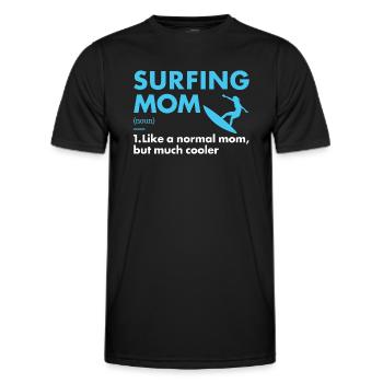 Sport Mom Surfing - Men's Functional T-Shirt - black - Front - AI Model Male 178 dark (178cm)